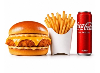 Cheddarlı Tavuk Burger Menü görseli
