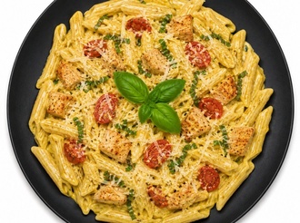 Köri Soslu Tavuklu Penne görseli