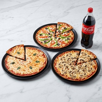 3'Lü Pizza (Büyük Boy) Menü görseli