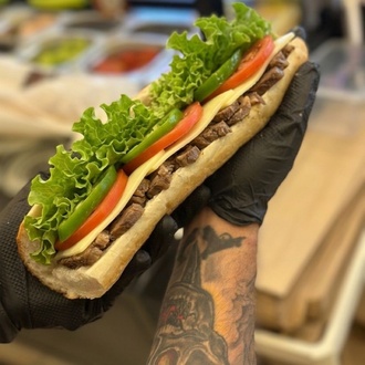 Sando Anadolu Sandviç-kavurma, Kaşar Peyniri, Domates, Yeşil Biber, Kıvırcık görseli