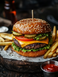 Hardal & Barbekü Soslu Burger görseli