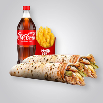 İkili Tavuk Döner Dürüm Menü görseli