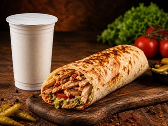 Tavuk Döner Dürüm (80 Gr.)+ Ayran 330Ml görseli