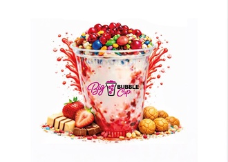 Çilekli Big Bubble Cup (Aile Boyu) görseli