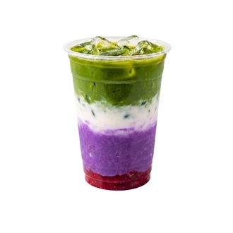 Iced Ube Strawberry Matcha Latte (14 Oz) görseli