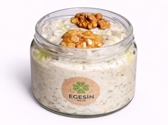 Mütebbel (Tahinli Köz Patlıcan) (300 Gr.) (Cam Kavanoz) görseli