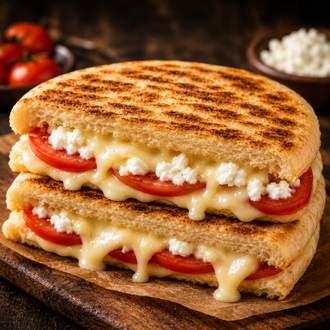 Beyaz Peynirli&kaşarlı& Domatesli Tost görseli