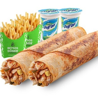 2'Li Tavuk Medium Dürüm Menüsü görseli