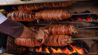Üç Çeyrek Ekmek Sebzeli Kuzu Kokoreç  160 Gr Kokoreç görseli