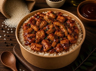 Pilav Üstü Barbekü Soslu Tavuk (400 Gr.) görseli