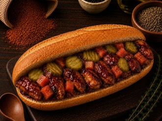 Ekmek Arası Barbekü Soslu Tavuk görseli