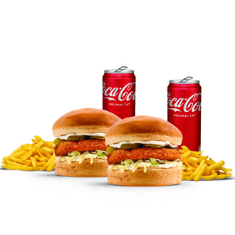 İkili Tavuk Burger Menü görseli