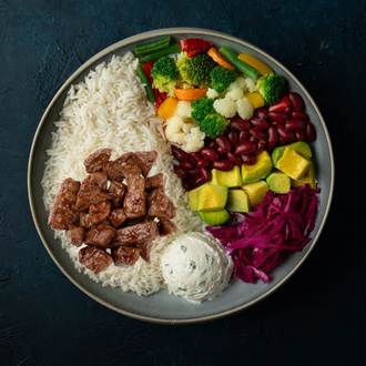 Barbecue Sauce / Barbekü Soslu Et Bowl görseli