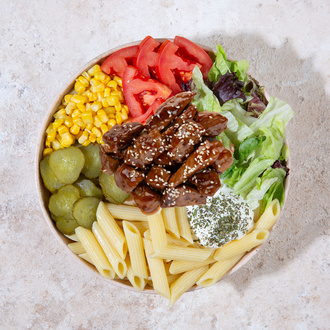 Teriyaki Soslu Et Makarna Bowl görseli