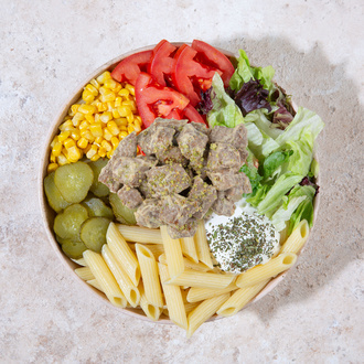 Kekik Soslu Et Makarna Bowl görseli