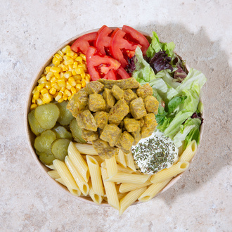 Köri Soslu Et Makarna Bowl görseli