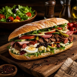 Kavurmalı Bol Malzemeli Soğuk Sandviç görseli