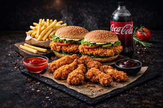 🍔🍗 2'Li Crazy Chicken Burger & Çıtır Kanat (8'Li) Menü görseli