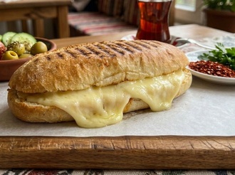 Sandviç Ekmeğine Kaşarlı Tost görseli