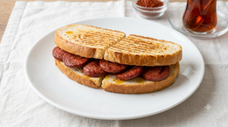 Büfe Dilimli Ekmek Arası Sucuklu Tost görseli