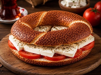 Ezine Peynirli Simit Sandviç görseli