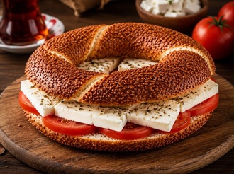 Beyaz Peynirli Simit Tost görseli