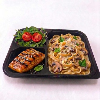 Teriyaki Soslu Izgara Somon Alfredo görseli