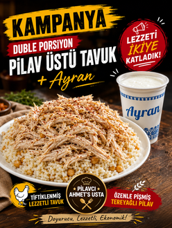 Duble Tavuklu Pilav + Coca Cola 330 Ml görseli