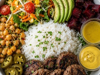Favo Usulü Köfteli Kış Bowl (610 Kcal) görseli
