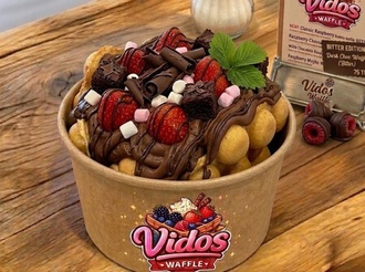Bitter Çikolatalı Waffle Bowl görseli
