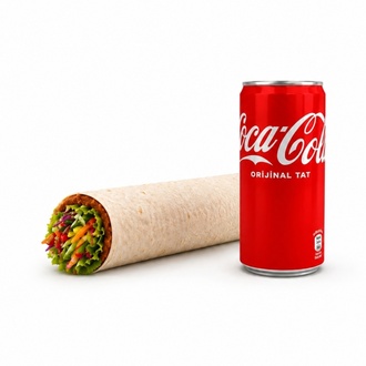 Mega Çiğ Köfte Dürüm + Coca Cola ( 20 Ml.) görseli