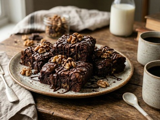 Belçika Çikolatalı & Cevizli Brownie görseli