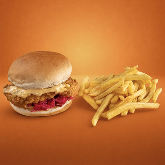 Mor Turşulu Çıtır Tavuk Burger görseli