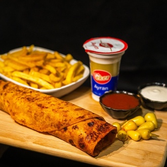 Hatay Soslu Tavuk Döner Dürüm Menü 2 (Small) görseli