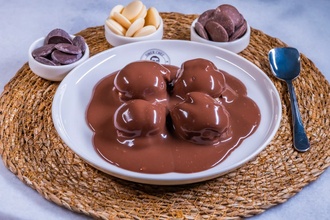 Siyah Çikolatalı Profiterol 700G 14 Adet görseli