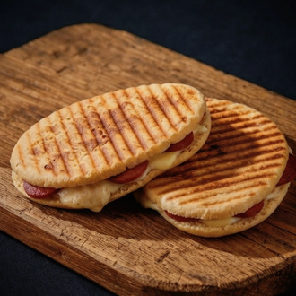 Bazlama Ekmeğine Karışık Tost görseli