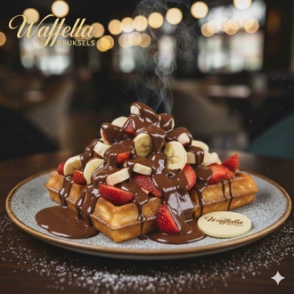 Sütlü Çikolatalı Brüksel Waffle görseli