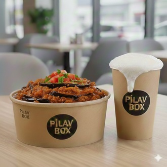 Pilav Üstü Patlıcan Musakka (Xxl) + Ayran görseli