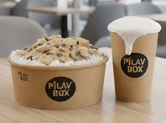 Xxl Bulgur Üstü Kremalı Mantarlı Tavuk + Ayran görseli