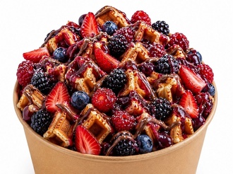 Orman Meyveli Waffle görseli