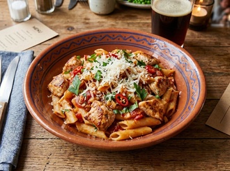 Tavuklu Penne Arrabbiata (450 Gr.) görseli