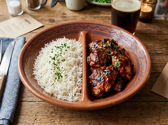 Barbekü Soslu Tavuk & Basmati Pilav görseli