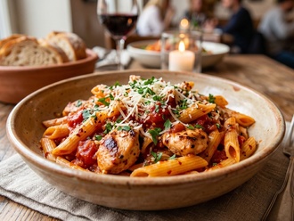 Tavuklu Penne Arabiata görseli