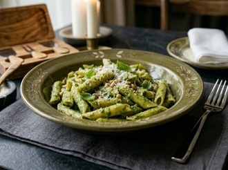 Pesto Soslu Penne görseli