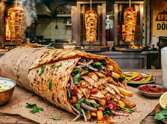 Arsuz Usulü Mega Tavuk Döner Dürüm (150 Gr.) görseli