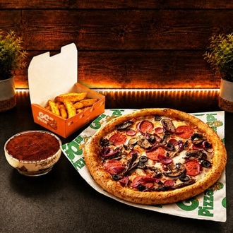 Küçük Boy Pizza + Elma Dilim Patates + Tatlı görseli