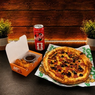 Büyük Boy Pizza + Çıtır Tavuk Finger + Kutu İçecek görseli