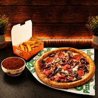 Büyük Boy Pizza + Elma Dilim Patates + Tatlı görseli