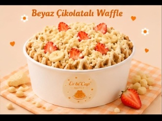 Beyaz Çikolatalı Bowl Waffle görseli