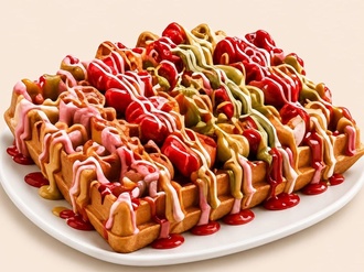 Çilekli Waffle görseli